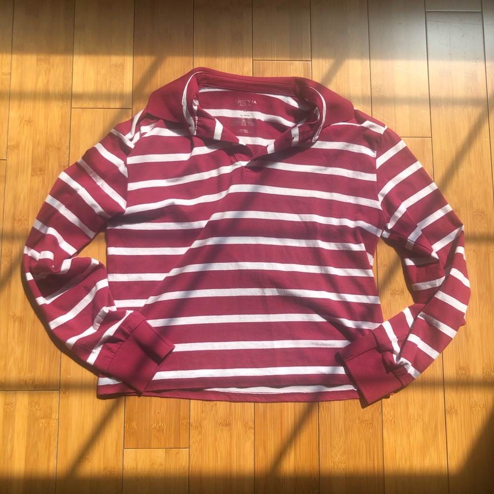 Striped Long Sleeve Crop top